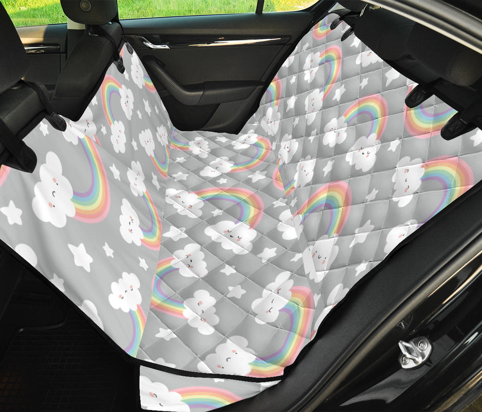 Cute Rainbow Clound Star Pattern Dog Car Seat Covers