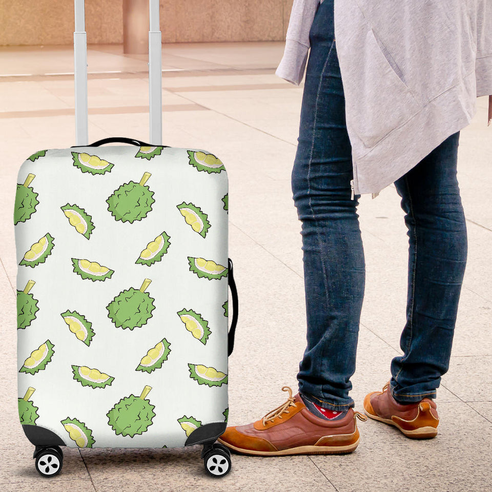 Durian Pattern Blue Background Luggage Covers