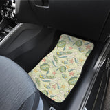 Hand Drawn Sea Turtle Fish Pattern Front And Back Car Mats