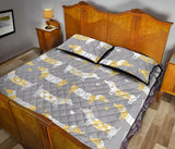 Cute dachshund dog pattern Quilt Bed Set