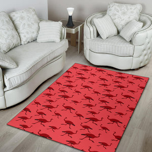 Ostrich Pattern Print Design 03 Area Rug