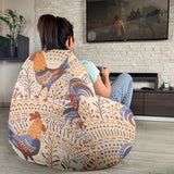 Cute Rooster Chicken Cock Floral Ornament Background Bean Bag Cover