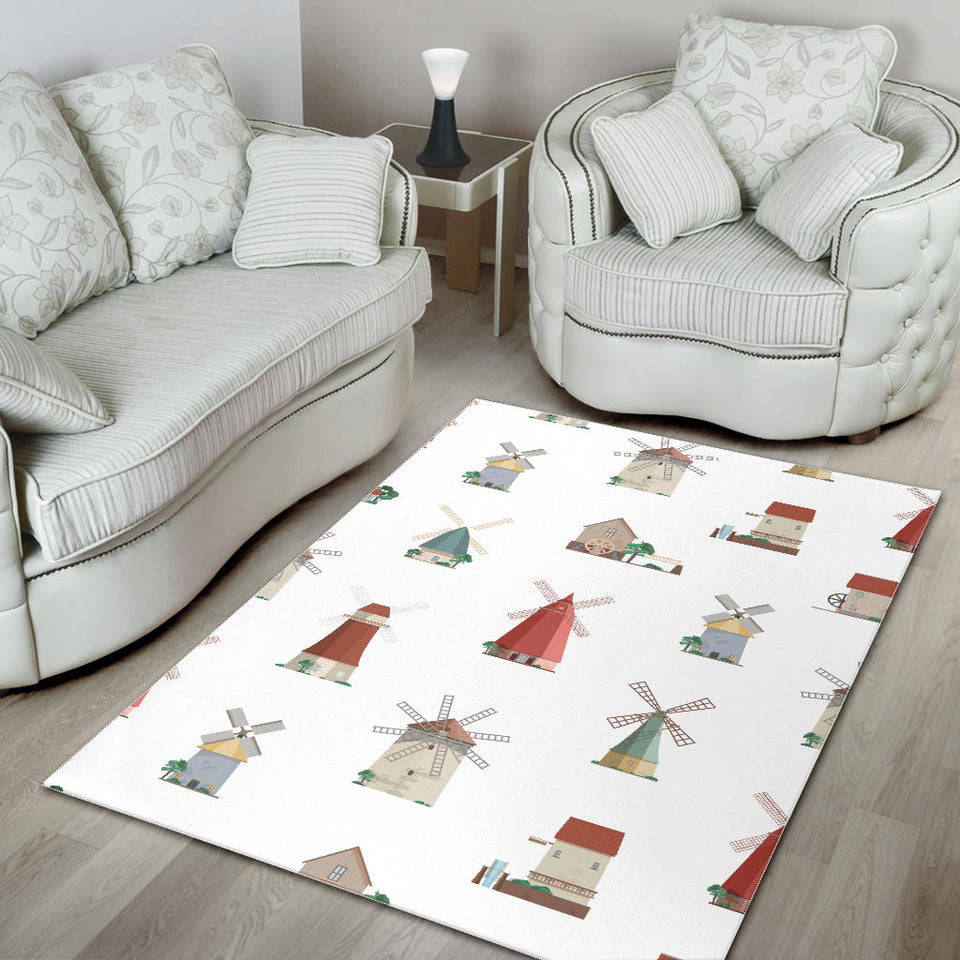 Windmill Design Pattern Area Rug