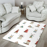 Windmill Design Pattern Area Rug