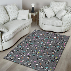 Ostrich Pattern Print Design 01 Area Rug