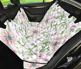 Beautiful Pink Lotus Waterlily Leaves Pattern Dog Car Seat Covers