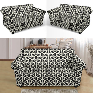 Coffee Bean Abstract Modern Pattern Loveseat Couch Slipcover