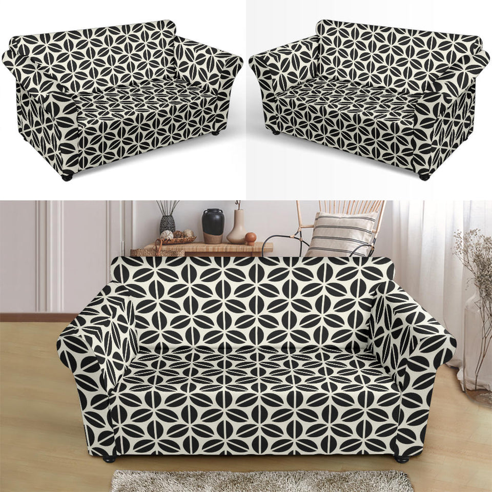 Coffee Bean Abstract Modern Pattern Loveseat Couch Slipcover