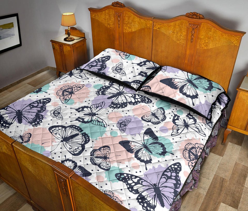 Butterfly pattern Quilt Bed Set