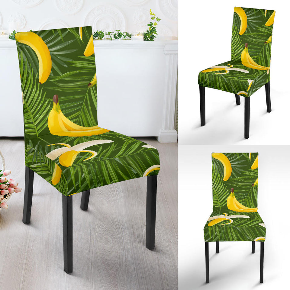 Banana Palm Leaves Pattern Dining Chair Slipcover