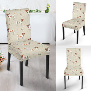 Jack Russel Pattern Print Design 02 Dining Chair Slipcover