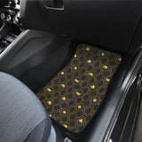 Casino Cards Suits Pattern Print Design 01 Front and Back Car Mats