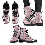Cows Milk Product Pink Background Leather Boots