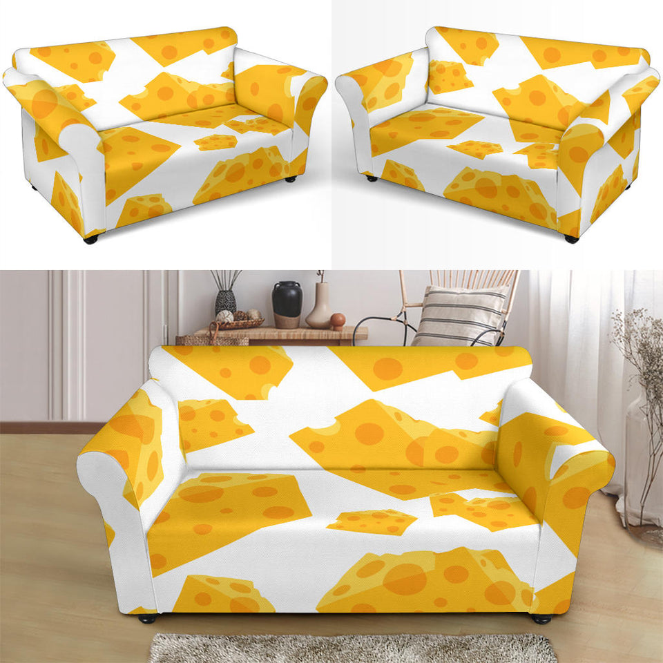 Cheese Slice Pattern Loveseat Couch Slipcover