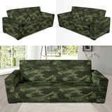Digital Green Camo Camouflage Pattern Sofa Slipcover