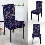 Eggplant Pattern Print Design 04 Dining Chair Slipcover