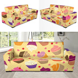 Cake Cupcake Heart Cherry Pattern Sofa Slipcover