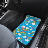 Rainbows Sky Clouds Pattern Front And Back Car Mats