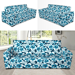 Hibiscus Pattern Print Design 04 Sofa Slipcover