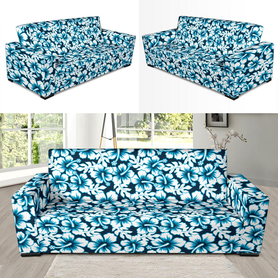 Hibiscus Pattern Print Design 04 Sofa Slipcover