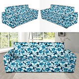 Hibiscus Pattern Print Design 04 Sofa Slipcover
