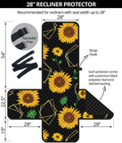 sunflower golden polygonal shapes Recliner Cover Protector