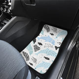 Cute Dolphins Childish Style Pattern Front And Back Car Mats