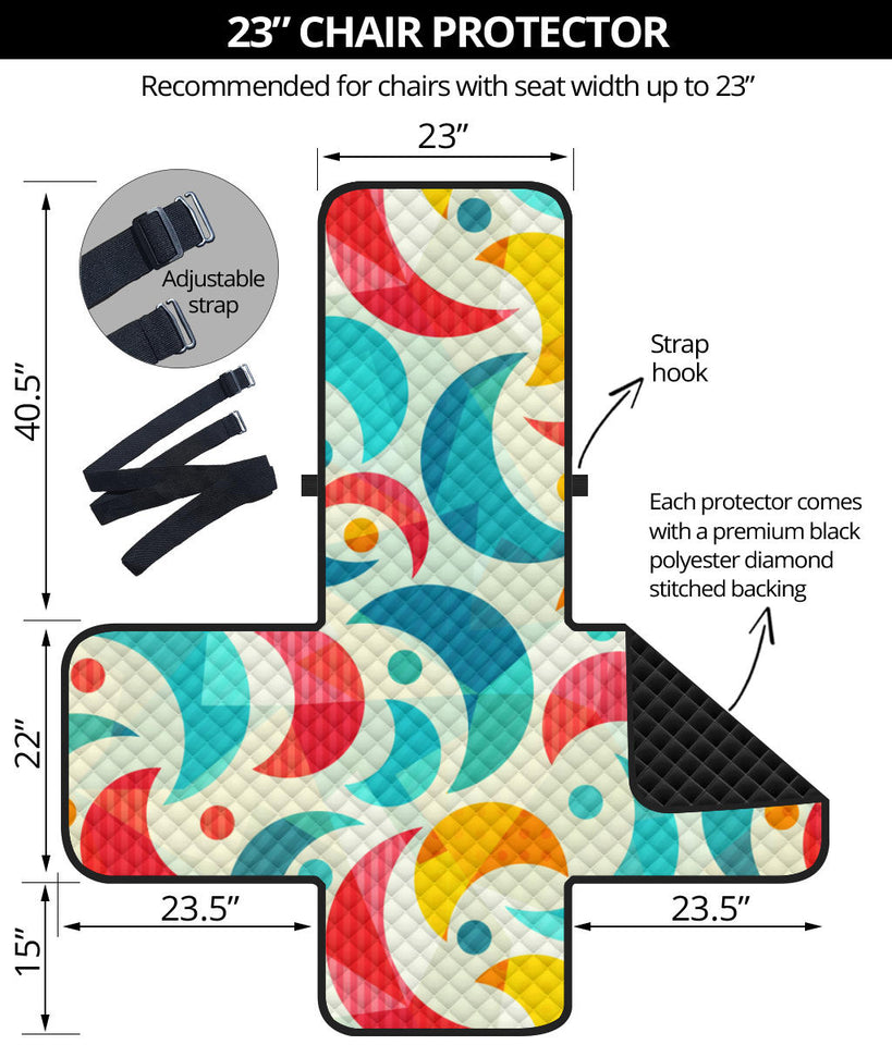 Colorful moon pattern Chair Cover Protector