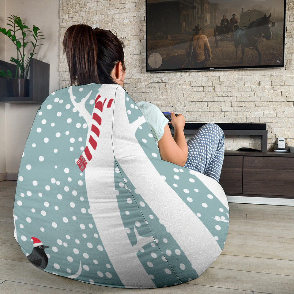 Crows Christmas Hat Scarf Bean Bag Cover