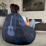Blue Theme Guitar Pattern Bean Bag Cover