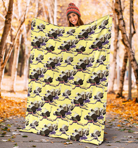 Ostrich Pattern Print Design 04 Premium Blanket