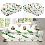 Color Hand Drawn Cocoa Pattern Sofa Slipcover