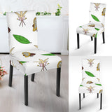 Color Hand Drawn Cocoa Pattern Dining Chair Slipcover