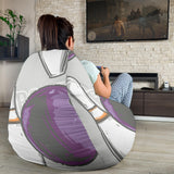 Bowling Ball And Pin Gray Background Bean Bag Cover