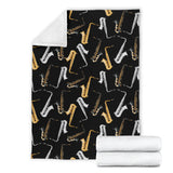 Saxophone Design Pattern Premium Blanket