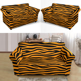 Bengal Tigers Skin Print Pattern Background Loveseat Couch Slipcover