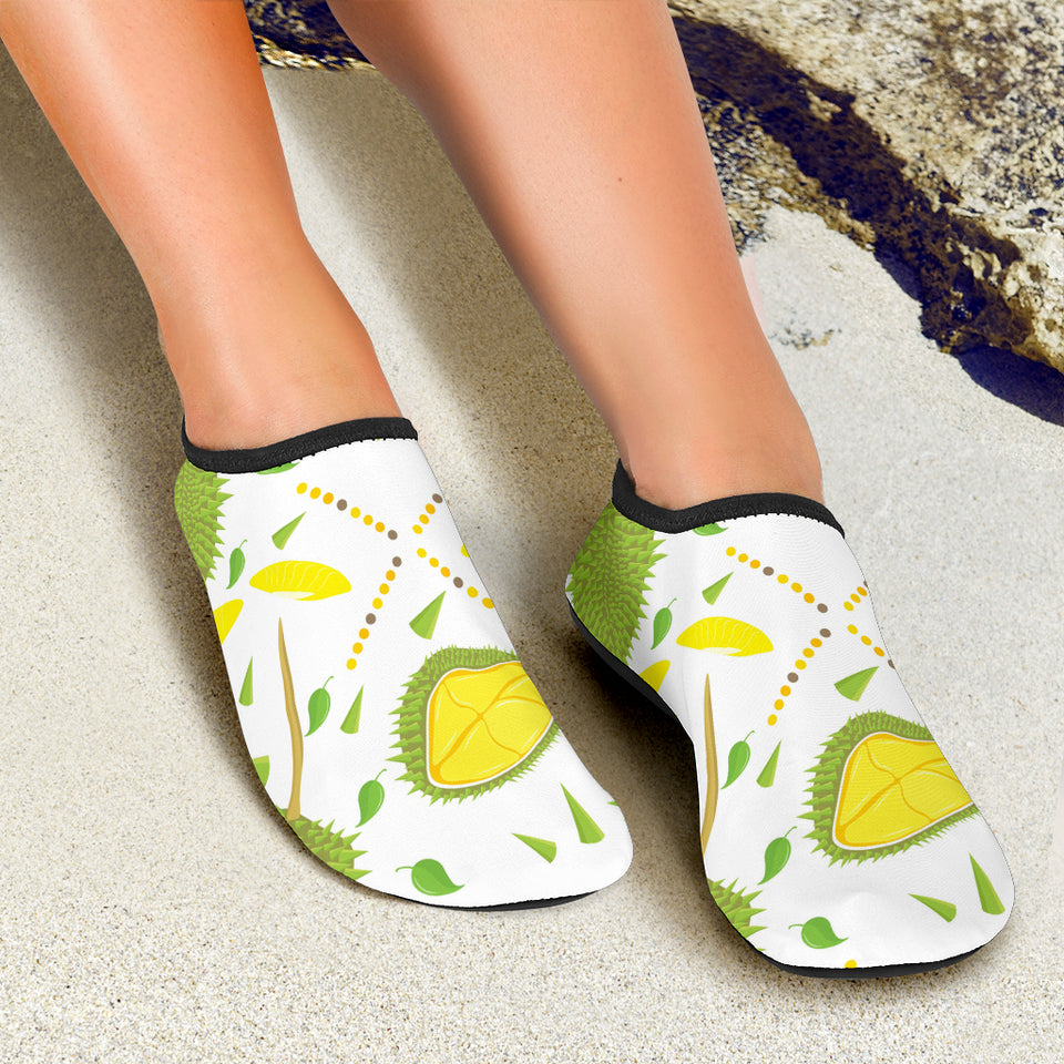 Durian Pattern Background Aqua Shoes