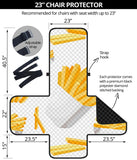 French fries white paper box pattern Chair Cover Protector