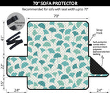 Green ginkgo leaves pattern Sofa Cover Protector