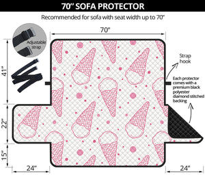 Hand drawn ice cream pattern Sofa Cover Protector