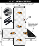 Cute beagle dog sleeping pattern Recliner Cover Protector