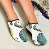 Hot Air Balloon Bird Cloud Pattern Aqua Shoes