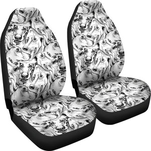 Greyhound Pattern Print Design 01 Universal Fit Car Seat Covers