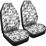 Greyhound Pattern Print Design 01 Universal Fit Car Seat Covers