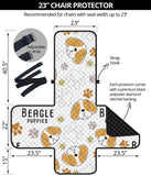 Cute beagle dog pattern background Chair Cover Protector