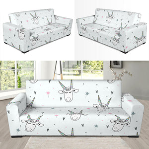 Cute Goat Design Pattern Sofa Slipcover