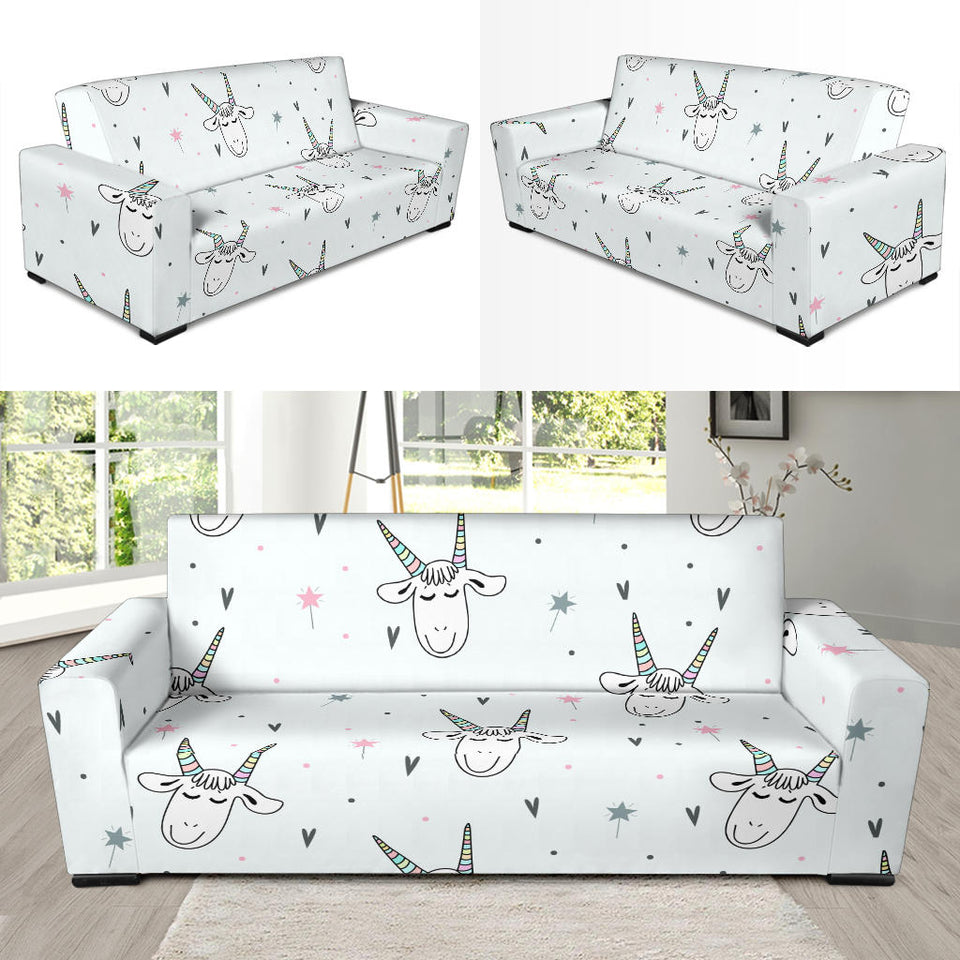 Cute Goat Design Pattern Sofa Slipcover