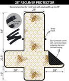 Bee honeycomb seamless design pattern Recliner Cover Protector
