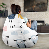 Cute Sleeping Sheep Moon Cloud Pattern Bean Bag Cover