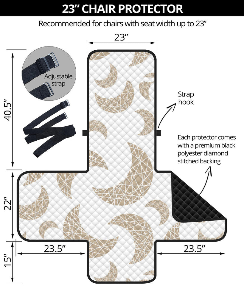 Cool gold moon abstract pattern Chair Cover Protector